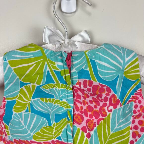 Lilly Pulitzer Girls Printed Multi Jungle Cat Shift Dress 3-6 Months - Picture 8 of 8